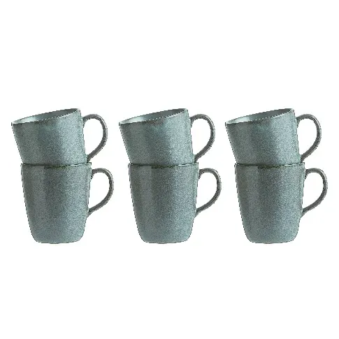 Bilde av best pris RAW - 6 pcs - Northern Green - mug w/handle (14943) - Hjemme og kjøkken