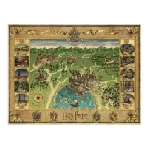 Bilde av best pris Ravensburger Harry Potter Wizarding World - Hogwarts Map - puslespill - 1500 deler Leker - Spill - Gåter