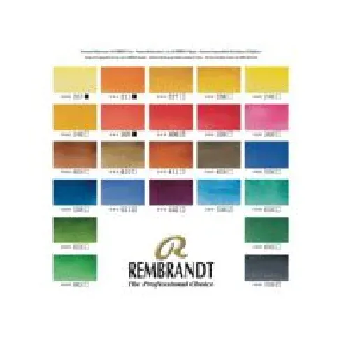 Bilde av best pris Rembrandt Watercolour metal tin set | 24 pans + brush Hobby - Kunstartikler - Pastellfarger