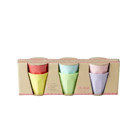 Bilde av best pris Rice - 6 Melamine Espresso Cups - YIPPIE YIPPIE YEAH Color - Hjemme og kjøkken