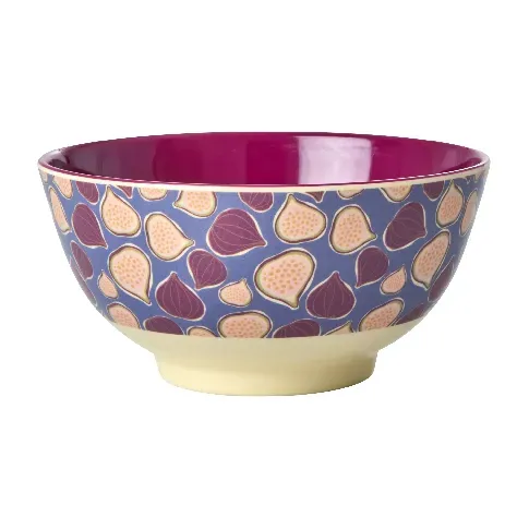 Bilde av best pris Rice - Melamine Bowl with Figs in Love Print - Medium - Hjemme og kjøkken