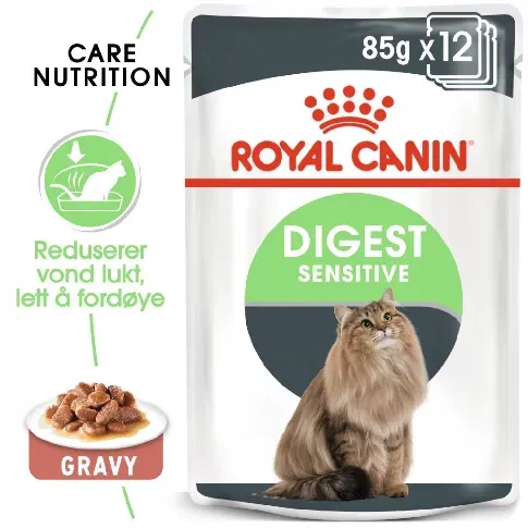 Bilde av best pris Royal Canin Digest Sensitive Våtfoder (12x85g) Katt - Kattemat - Våtfôr