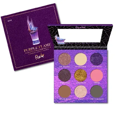 Bilde av best pris Rude Cosmetics - Cocktail Party 9 Eyeshadow Palette 11,25 gr. - Purple Flame - Skjønnhet