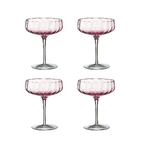 Bilde av best pris SØHOLM - 4 pcs - Sonja champagne/cocktail glas - Raspberry red (16451ep) - Hjemme og kjøkken