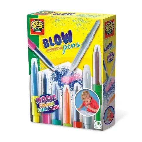 Bilde av best pris SES Creative - Blow Pens - Airbrush Magic Colours - (S00283) - Leker