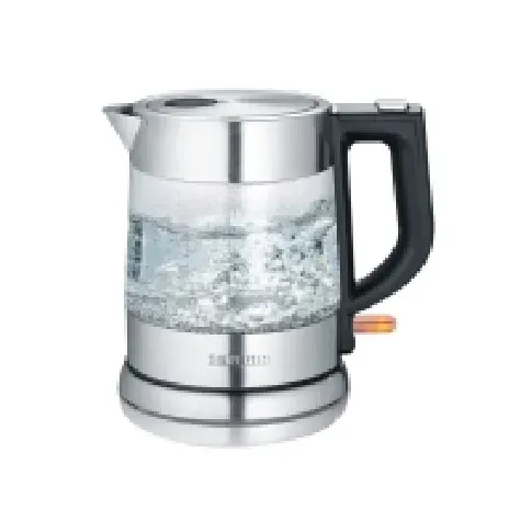 Bilde av best pris SEVERIN WK 3468 - Kjele - 1 liter - 2.2 kW - glass/stainless steel/black Kjøkkenapparater - Juice, is og vann - Vannkoker