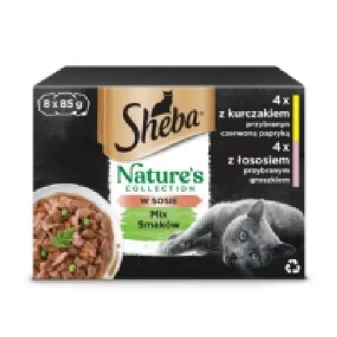 Bilde av best pris SHEBA Nature's Collection Mix - vådfoder til katte - 8x85g Kjæledyr - Katt - Kattefôr