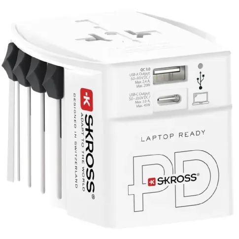 Bilde av best pris SKROSS SKROSS World Adapter MUV USB-C PD + USB-A 45W Adaptere og omformere,Kablar,Elektronikk,Strøm