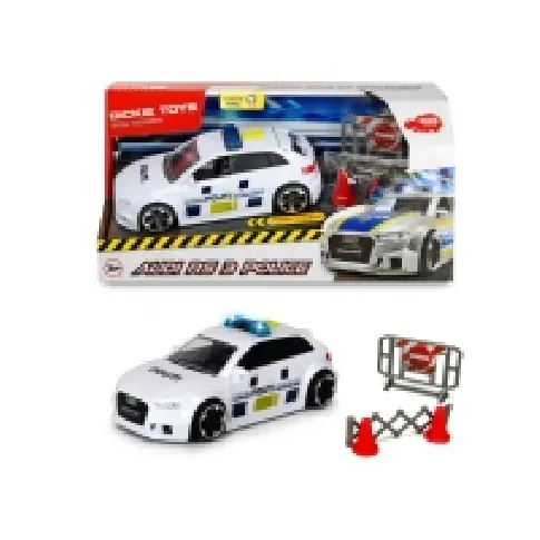 Bilde av best pris SOS Politibil Audi RS3 m/afspærring og tilbehør 1:32 Leker - Biler & kjøretøy - Utrykningskjøretøy