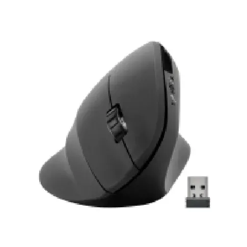 Bilde av best pris SPEEDLINK PIAVO - Vertikal mus - ergonomisk - høyrehendt - optisk - 5 knapper - trådløs - 2.4 GHz - USB trådløs mottaker - gummisvart - hengeboks PC tilbehør - Mus og tastatur - Mus & Pekeenheter