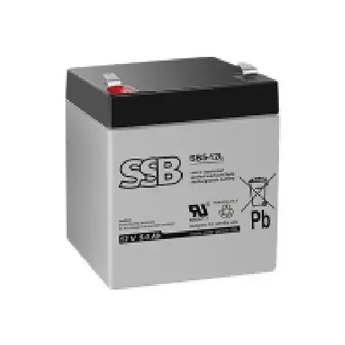 Bilde av best pris SSB SB 5-12L SSB battery 12V/5Ah T2 - 6.3 mm faston PC & Nettbrett - UPS - Erstatningsbatterier