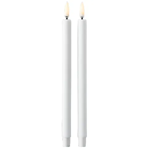 Bilde av best pris STOFF - LED taper candles by Uyuni, 2 pc - White - Hjemme og kjøkken