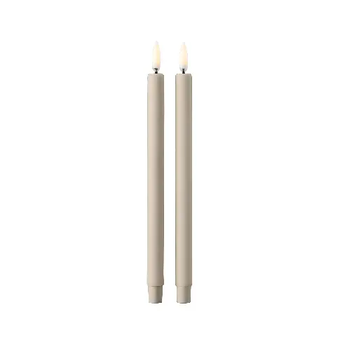 Bilde av best pris STOFF Nagel - LED taper candles by Uyuni,Ø 1,3 cm, 2 pc - Sand - Hjemme og kjøkken