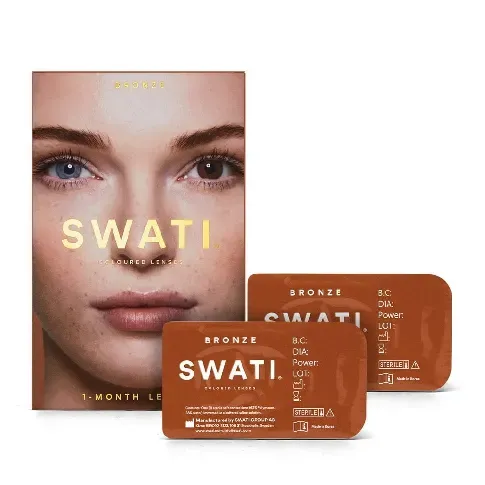 Bilde av best pris SWATI - Coloured Contact Lenses 1 Months - Bronze - Skjønnhet