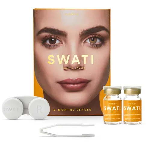 Bilde av best pris SWATI - Coloured Contact Lenses 6 Months - Honey - Skjønnhet