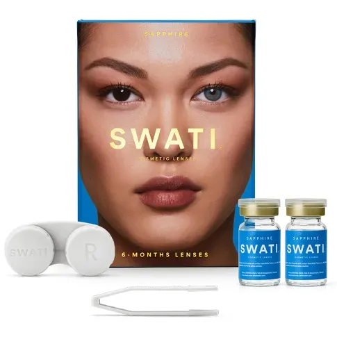 Bilde av best pris SWATI - Coloured Contact Lenses 6 Months - Sapphire - Skjønnhet