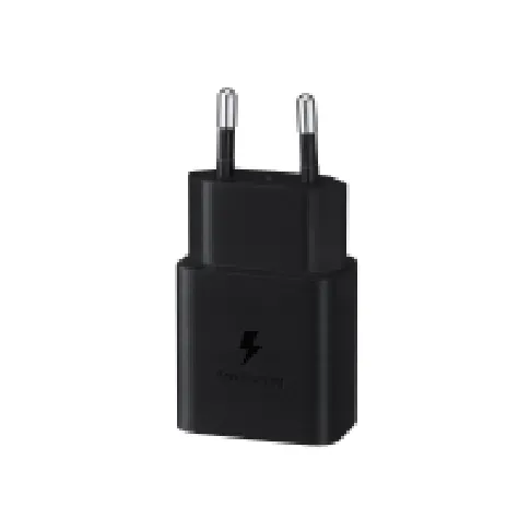 Bilde av best pris Samsung EP-T1510 - Strømadapter - 15 watt - 2 A - PD (24 pin USB-C) - svart Tele & GPS - Batteri & Ladere - Ladere