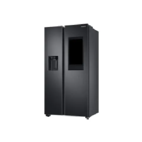 Bilde av best pris Samsung Family Hub RS6HA8891B1 - Kjøleskap/fryser - side-ved-side med vannautomat, isdispenser - Wi-Fi - bredde: 91.2 cm - dybde: 71.6 cm - høyde: 178 cm - 614 liter - Klasse E - premium black steel/black Hvitevarer - Kjøl og frys - Side-by-Side