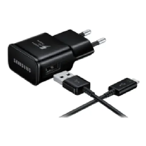 Bilde av best pris Samsung Travel Adapter EP-TA20 - Strømadapter - 2 A (USB) - på kabel: USB-C - svart Tele & GPS - Batteri & Ladere - Ladere