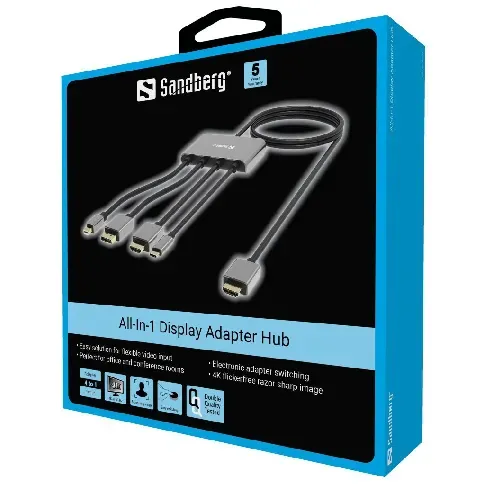 Bilde av best pris Sandberg - All-In-1 Display Adapter Hub - Elektronikk