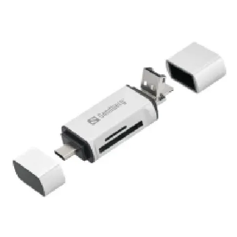 Bilde av best pris Sandberg - Kortleser (SD, microSD) - micro USB / USB / USB-C Foto og video - Foto- og videotilbehør - Kortlesere
