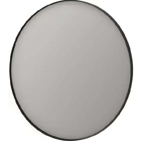 Bilde av best pris Sanibell Ink SP17 speil med lys, dimbar, duggfri, børstet sort, Ø100 cm Baderom > Innredningen