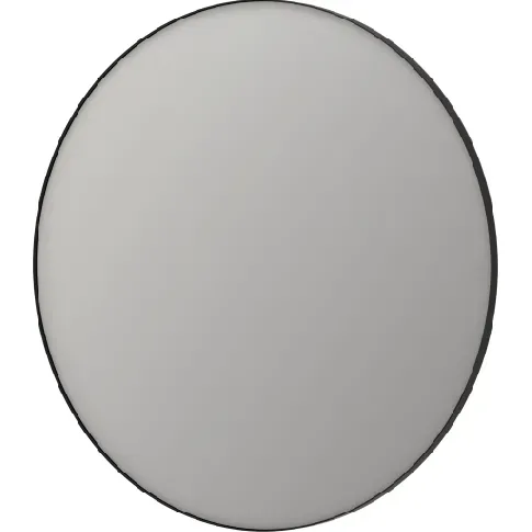 Bilde av best pris Sanibell Ink SP17 speil med lys, dimbar, duggfri, børstet sort, Ø120 cm Baderom > Innredningen