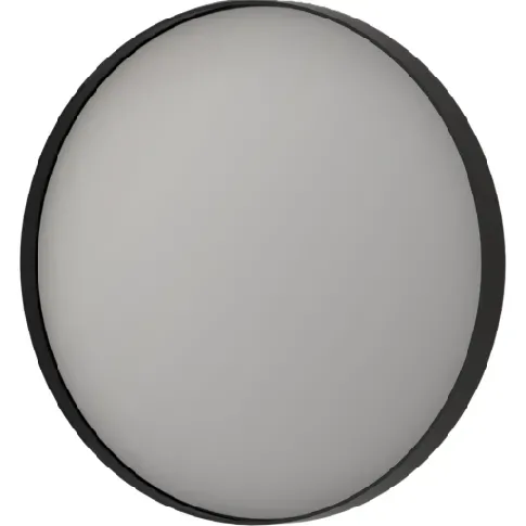 Bilde av best pris Sanibell Ink SP17 speil med lys, dimbar, duggfri, børstet sort, Ø40 cm Baderom > Innredningen