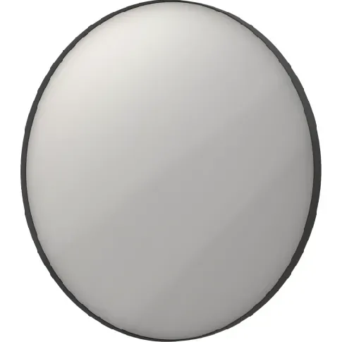 Bilde av best pris Sanibell Ink SP17 speil med lys, dimbar, duggfri, sort, Ø60 cm Baderom > Innredningen