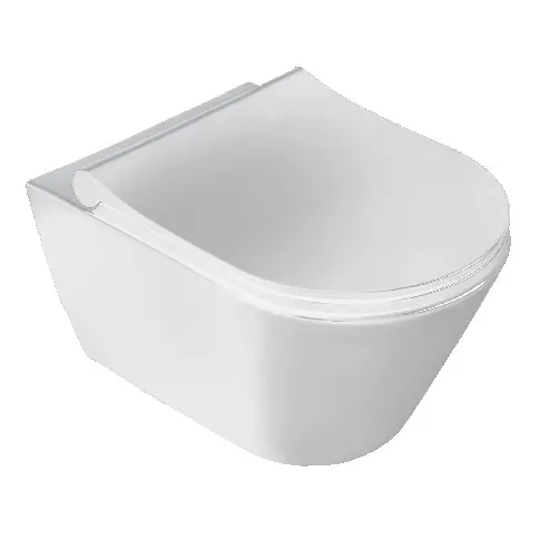 Bilde av best pris Sanipro Aquaform Rimless Vegghengt Toalett - Inkl. Soft-close Sete Hvit Vegghengt toalett