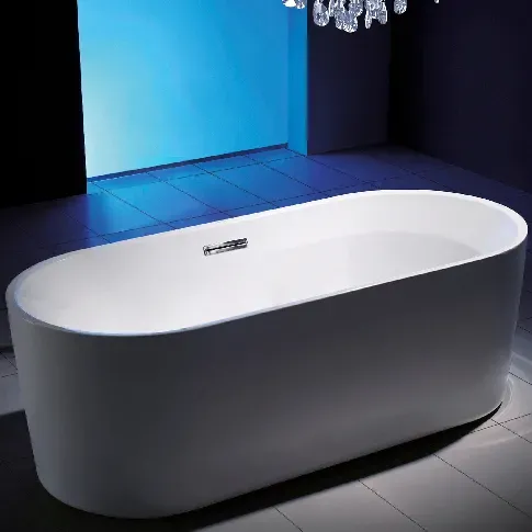 Bilde av best pris Sanipro Badekar Sienna Slim 170 Frittstående Hvit / 170cm Frittstående badekar