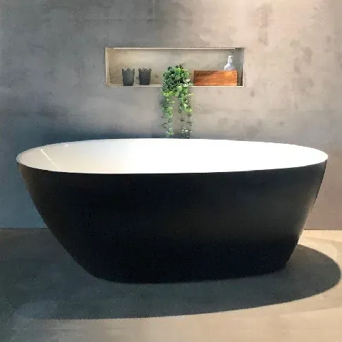 Bilde av best pris Sanipro Symphony Frittstående Badekar 170 - Designkar Svart Matt / 170cm Frittstående badekar