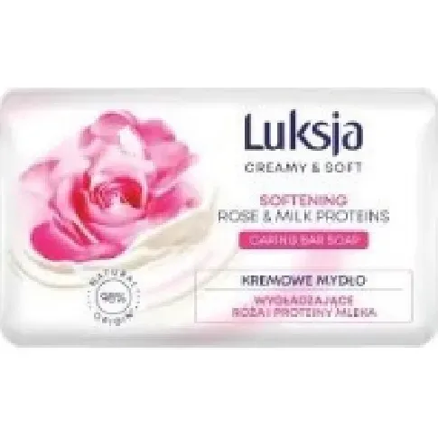 Bilde av best pris Sarantis Luksja Kremet og myk glattende kremet såpe Rose og melkeproteiner 90 g Hudpleie - Kroppspleie - Dusjsåpe