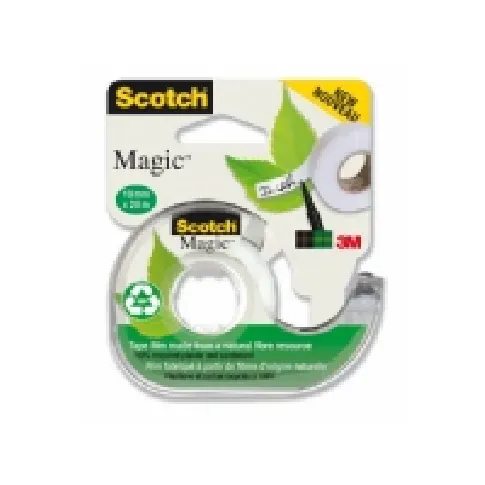 Bilde av best pris Scotch® Magic™ tape A Greener Choice, 1 rulle, 19mm x 20m + 1 genbrugsdispenser Kontorartikler - Teip & Dispensere - Teipdispenser