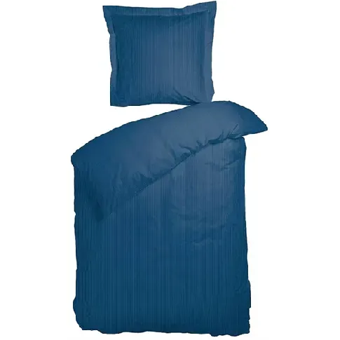 Bilde av best pris Sengetøy - 140x200 cm - Night &amp; Day sengesett - Raie blå striper - Bomullssateng Sengetøy ,  Enkelt sengetøy , Enkelt sengetøy 140x200 cm