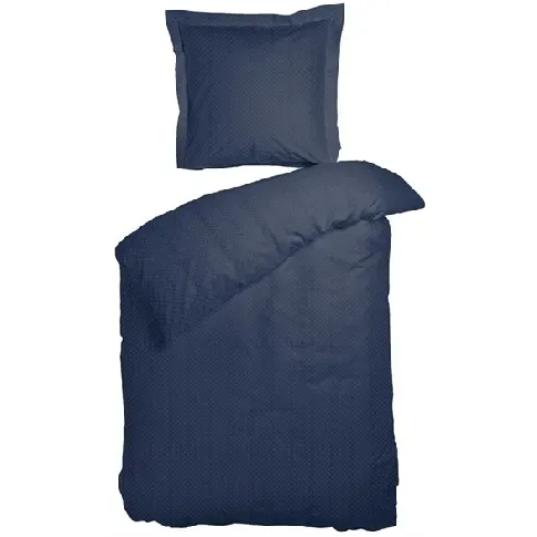 Bilde av best pris Sengetøy - 140x200 cm - Opal midnight blue - 100 % bomullsateng - Night &amp; Day Sengetøy ,  Enkelt sengetøy , Enkelt sengetøy 140x200 cm