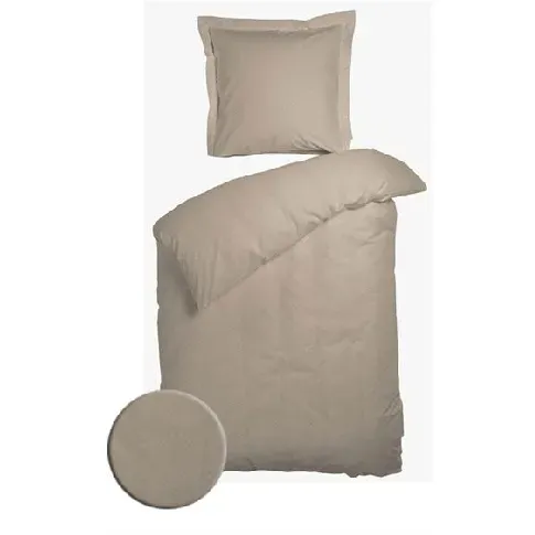 Bilde av best pris Sengetøy - 140x200 cm - Opal sand - 100 % bomullsateng - Night &amp; Day Sengetøy ,  Enkelt sengetøy , Enkelt sengetøy 140x200 cm