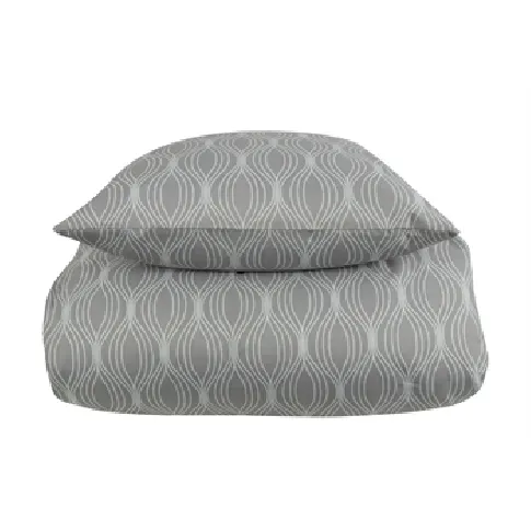 Bilde av best pris Sengetøy - 140x200 cm - Wave grå - Grå - Mikrofiber Sengetøy ,  Enkelt sengetøy , Enkelt sengetøy 140x200 cm