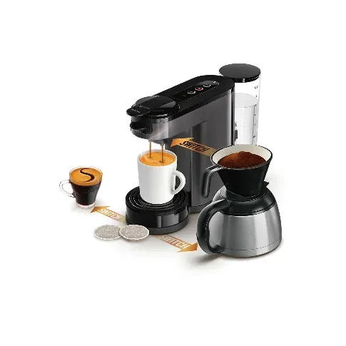 Bilde av best pris Senseo - Switch Kaffemaskin HD6593/20 - Cashmere Grey - Hjemme og kjøkken
