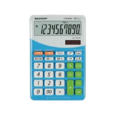 Bilde av best pris Sharp EL-332B-BL bordregnemaskine blå m/10 cifre Kontormaskiner - Kalkulatorer - Tabellkalkulatorer
