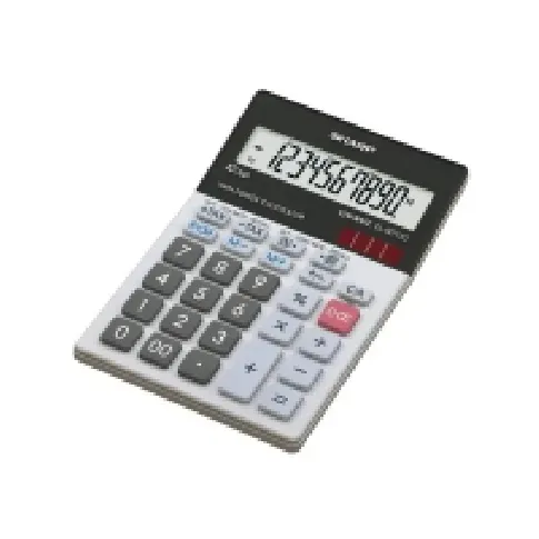 Bilde av best pris Sharp Elsi Mate EL-M711GGY - Skrivebordskalkulator - 10 sifre - solpanel, batteri - svart, hvit Kontormaskiner - Kalkulatorer - Tabellkalkulatorer
