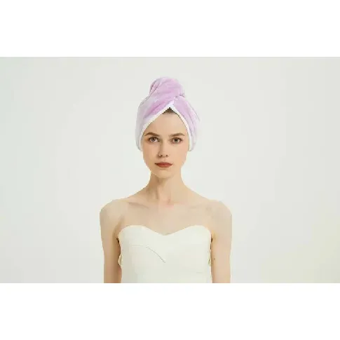 Bilde av best pris Shelas Tosidig Turban Towel Purple/White Hårpleie - Hårpynt og tilbehør - Tilbehør