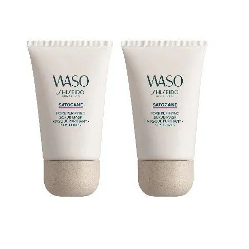 Bilde av best pris Shiseido - 2 x Waso Satocane Pore Purifying Scrub Mask 80 ml - Skjønnhet