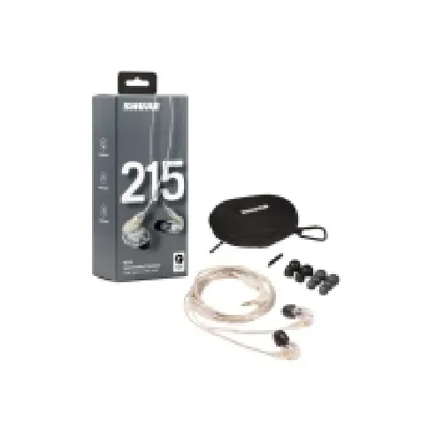 Bilde av best pris Shure SE215-CL-EFS - Sound Isolating - ørepropper - i øret - kablet - 3,5 mm jakk - lydisolerende - blank TV, Lyd & Bilde - Hodetelefoner & Mikrofoner