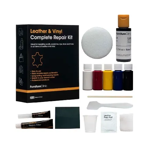 Bilde av best pris Skinnreparasjonssett Furniture Clinic Complete Leather Repair Kit, Dark Brown