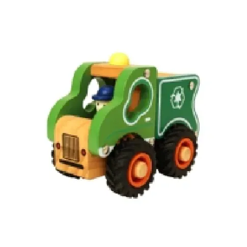Bilde av best pris Skraldevogn i træ m. gummihjul/ Wooden garbage truck w. rubber wheels Leker - Radiostyrt - Biler og utrykningskjøretøy