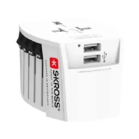 Bilde av best pris Skross 61664, Universal, Universal, 100 - 250 V, Hvit, 2,4 A, 5 V PC tilbehør - Ladere og batterier - Strømforsyningsadapter