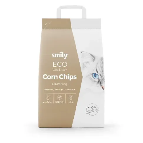 Bilde av best pris Smily Eco Corn Chips Kattesand 20 liter Katt - Kattesand