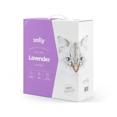 Bilde av best pris Smily kattesand lavendel (10 kg) Katt - Kattesand