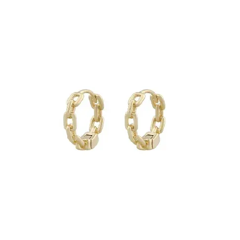 Bilde av best pris Snö Of Sweden Dublin Small Chain Ring Earring Plain Gold 14,5mm Hjem & tilbehør - Smykker - Øredobber